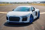 Audi R8 V10 on Blue Vossen Wheels (HC-1) 2017 года